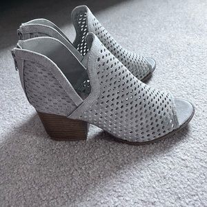 Peep toe booties